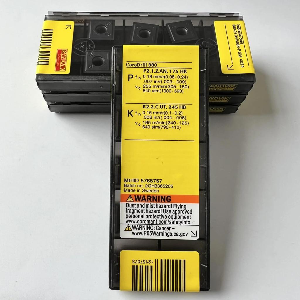 Original Sandvik / 880-0704W06H-P-GM 4024 /CNC CARBIDE Tool Blade 10 Pcs