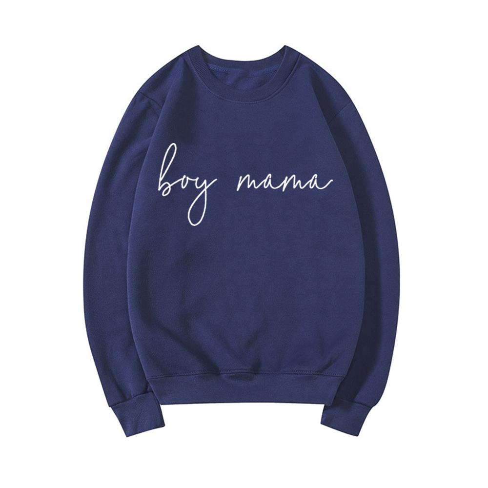 Boy Mama Sweatshirt Mothers Day Gift Boy Mom Hoodie Women Hoodies Long Sleeve Crewneck Sweatshirts Female Casual Pullovers Tops