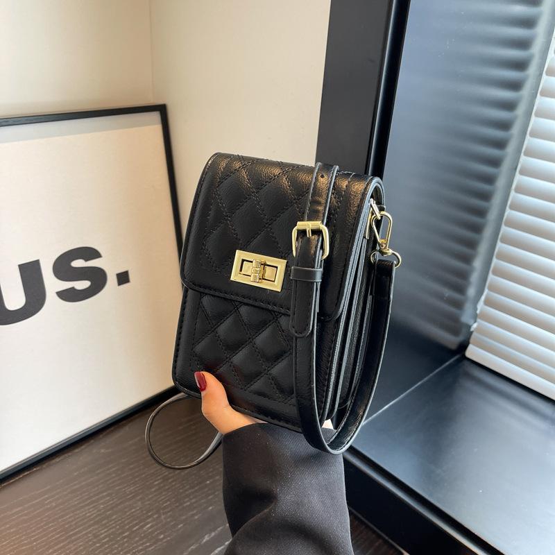 2025 New Trendy and Fashionable Versatile Vertical Small Bag, Diamond Mobile Phone Bag for Mobile Phone, Shoulder Messenger Bag.