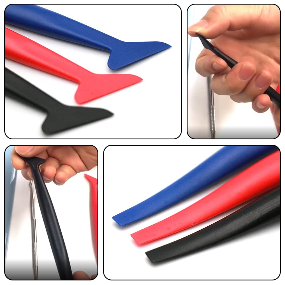 Set of 3 Wrapping Film Squeegee Car Film Application Squeegee Spatula Car Film Squeegee