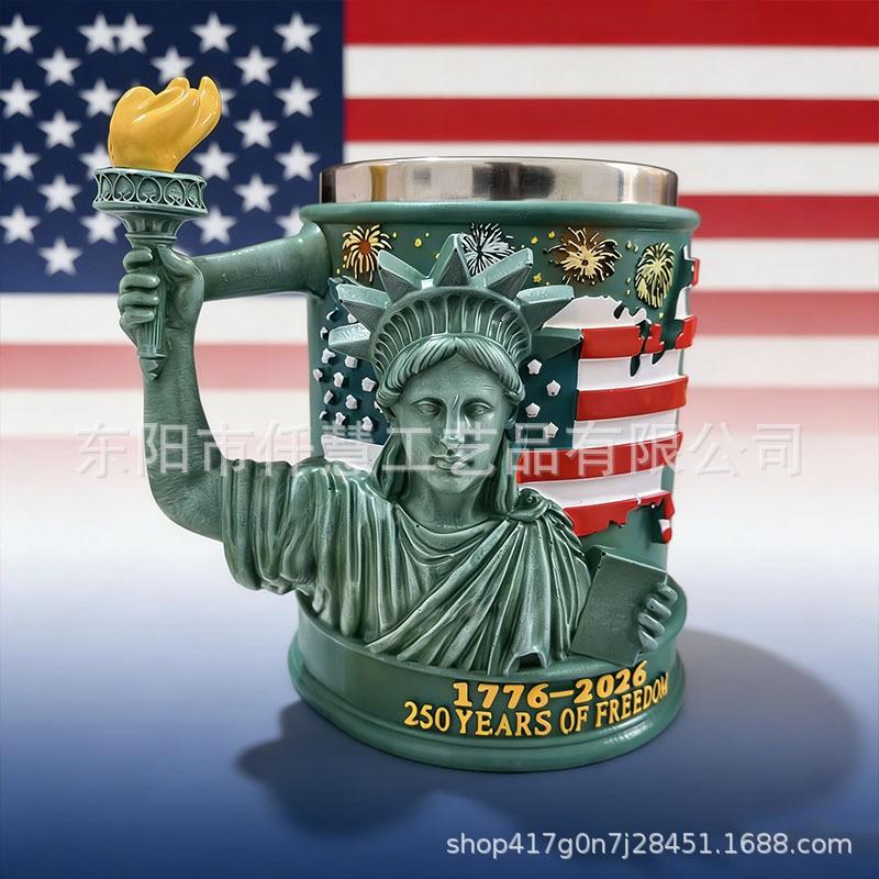 American Statue Of Liberty Torch Mug 304 Stainless Steel Water Cup