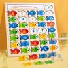 Wooden Educational Toy: Magnetic Fishing, Color Sorting, Number & Letter Recognition Game for Children