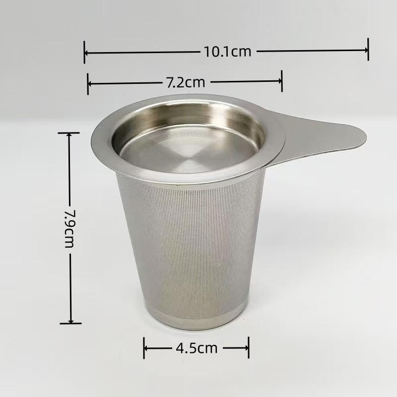 304 Stainless Steel Conical Tea Infuser with Mesh Strainer and Double Ear Design