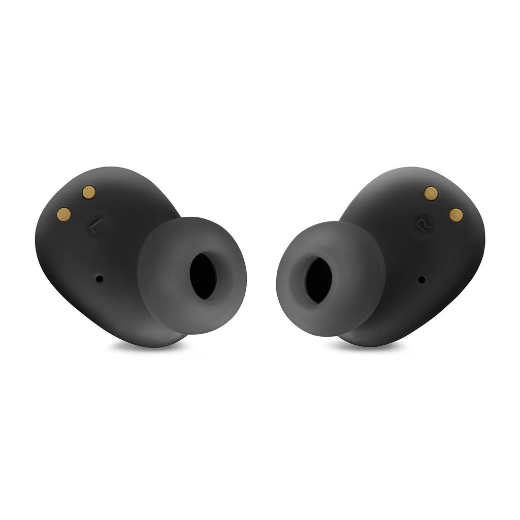 JBL WAVE BUDS True Wireless Earbuds, Bluetooth, IP54 Waterproof and Dustproof, App Compatible, USB Type-C, Black, JBLWBUDSBLK, Small