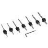 Hex Wrench Tapered Countersink Bit Set Adjustable Collars Wood Pilot Hole Set Woodworking