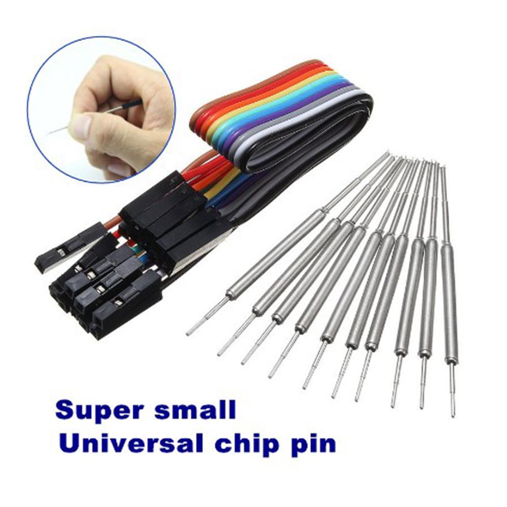 10pcs Universal Chip Test Clip Replacement Parts IC Test Hook Clamp 0.13mm Accessories for Programmer Logic Analyzer