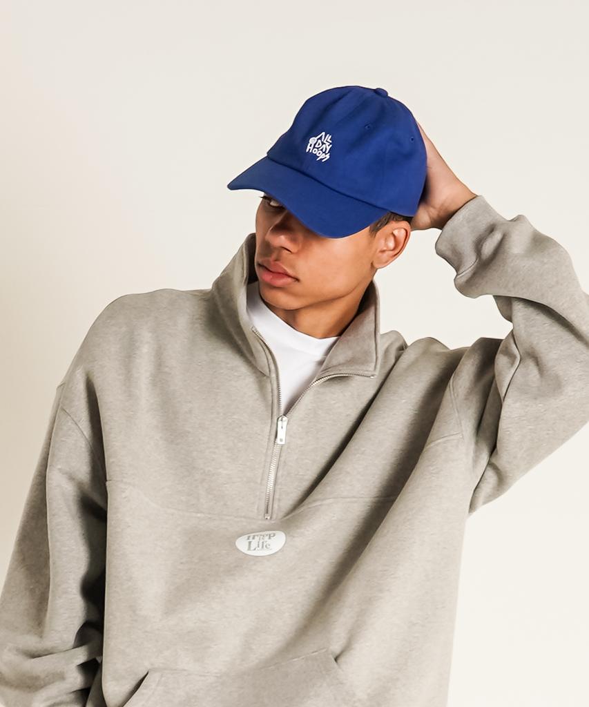 ALL DAY HOOPS Logo Embroidered Ball Cap Hoop Blue