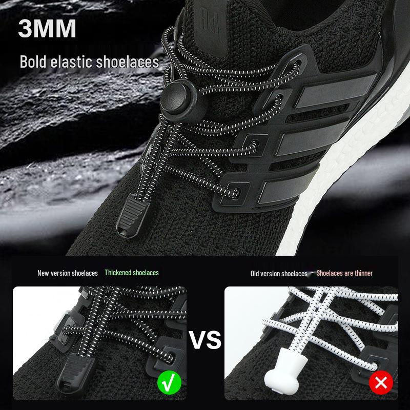 No-Tie Elastic Shoelace Buckle for Adults & Kids - Sport & Mountaineering Pair