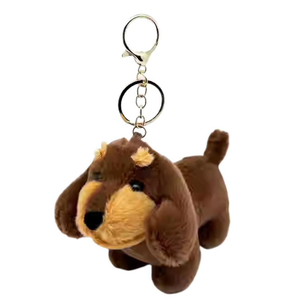 Přívěsek na klíče plyšová panenka ve stylu INS jezevčík ozdoby na školní tašku plyšová hračka přívěsek na klíče pro ženy a muže