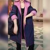 Women Fashion Loose Warm Cotton Coat Winter Double Sided Hooded Jacket Elegant Casual Outwear