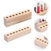 Creative Wooden Pen Holder Household Toothbrush Holder Wooden Lipstick Organizer  Desk Accessories