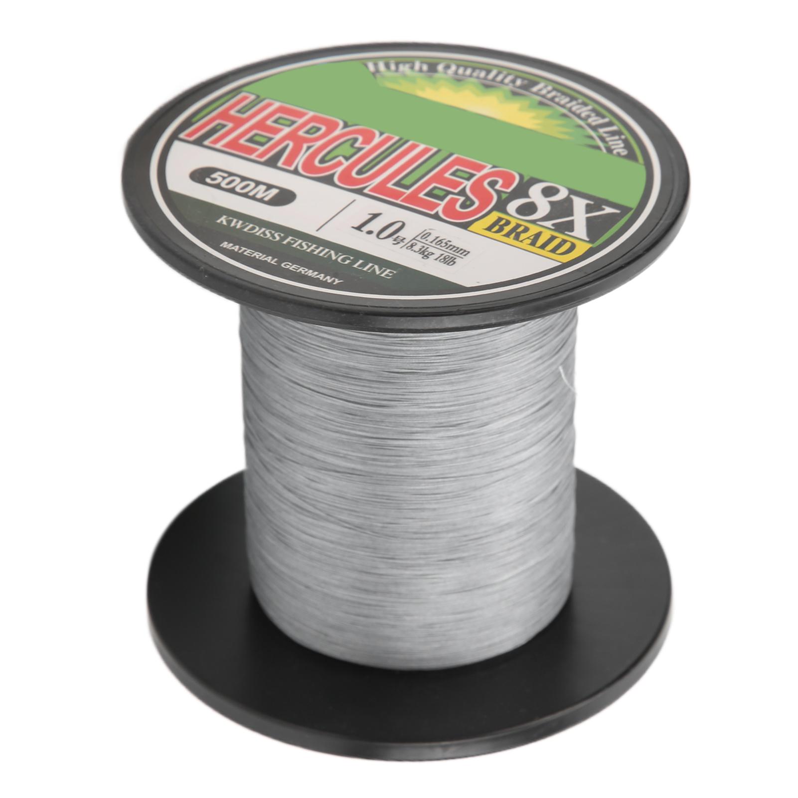 PE Fishing Line Carp Corrosion Resistance Braided Line 500m for Freshwater Saltwater Fishing Grey