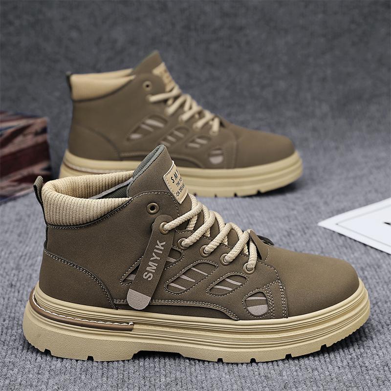 Men's boots autumn and winter new soft soled anti slip comfortable outdoor boots youth fashion casual boots Retro workwear boots