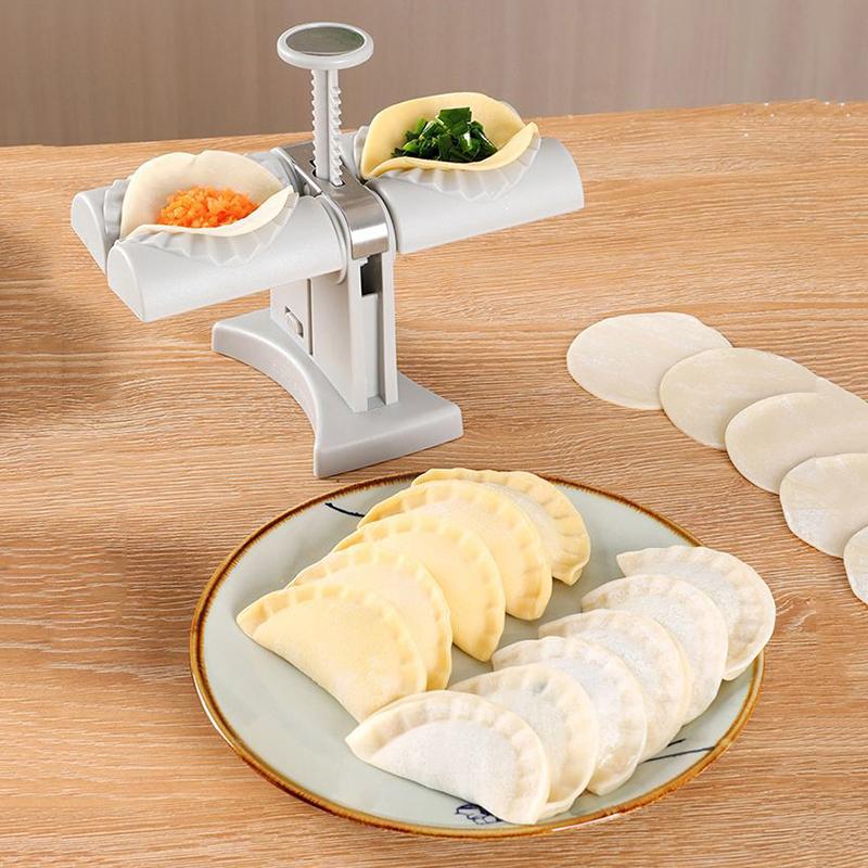 Dumpling Maker Machine Household Double Head Automatic Dumpling Mould Empanada Maker Press Potsticker Hand Pie Maker Kitchen