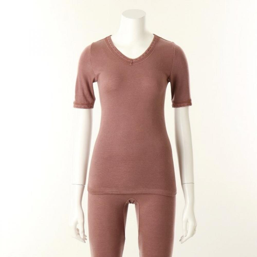 Venus 25aw Equus Fleece Wide Top 3 4 Women Underwear Vlg5068a DARK BROWN (DB)/105