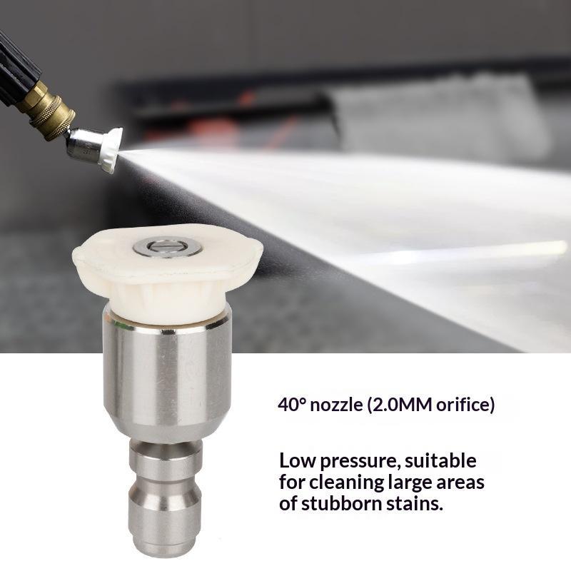 High Pressure Washer Turbo Nozzles 1/4'' Quick Connect Rotary Spray Jet Tip For Car Cleaning Patio - Efficient Cleaning