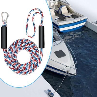 Boat Ropes for Docking Heavy Duty 3.94-5.58 Feet Cords with Stainless Steel Clip Tubing Tow Rope for Lake River Beach Sea Snow