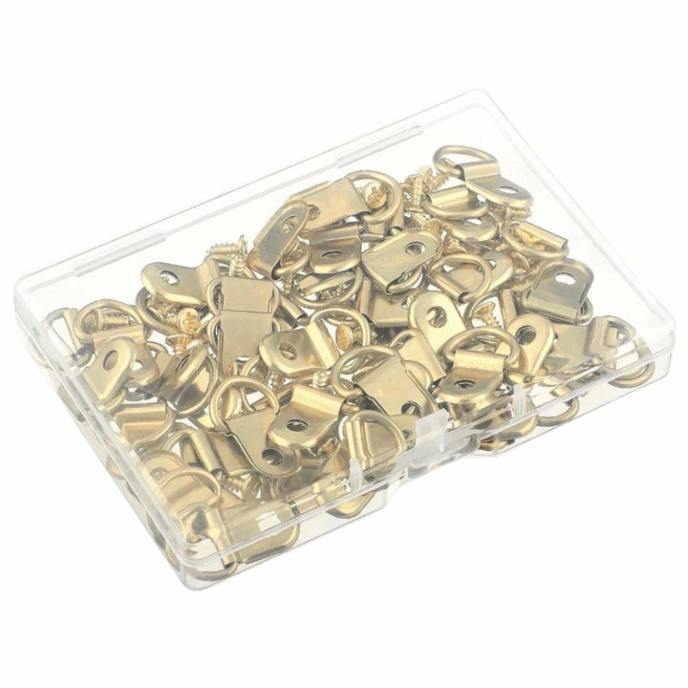 50pcs Hangers Picture Frame Hangers 50pcs Screws Photo Frame Hardware  Photo Mirror золотой