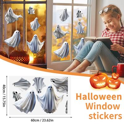 Halloween Decoration, Funny Window Stickers, Mall Decoration, Static Stickers