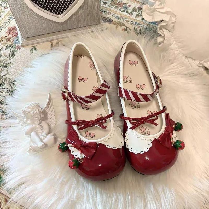 Zapatos Sweet Cute Lolita Women's Leather Shoes 2026 Autumn New Women's Mary Jane Shoes Simple Versatile Women Flat Casual Shoes