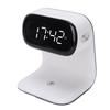 Digital Alarm Clock with Wireless Fast Charging Station 15W Touch Smart Lamp 3 Colors Nightlight for Living Room Bedside