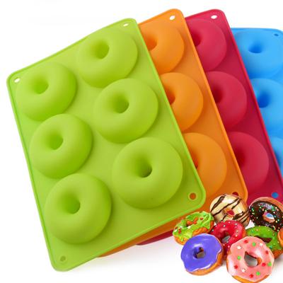 Módní 6dutinový tác na koblihy Silikonový nepřilnavý nástroj na pečení Pečení 1ks tepelně odolná opakovaně použitelná forma