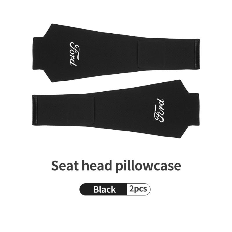 Car Headrest Pillowcase Suede Leather Perforated Design Anti Scratch For Ford Fiesta Ranger Mondeo Escape Ecosport Fusion