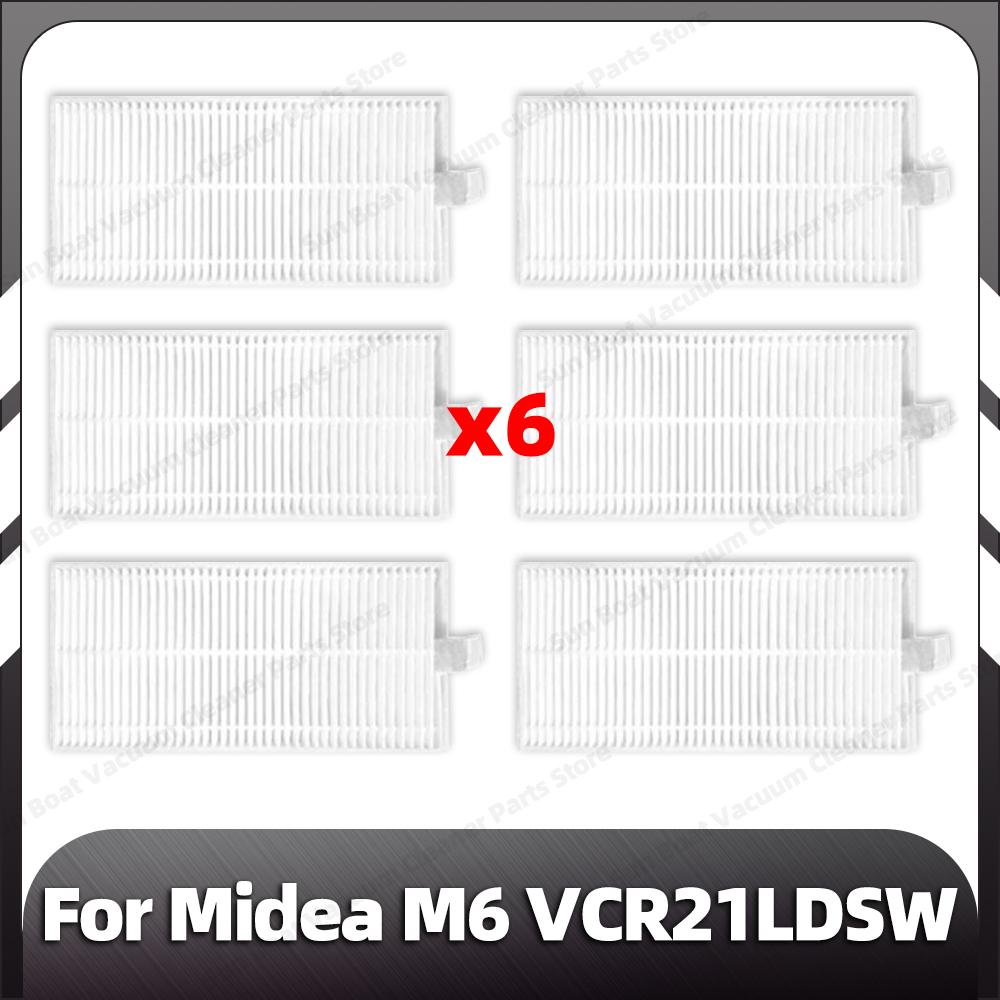 Compatible for Midea M6 VCR21LDSW  Robot Replacement Side Brush HEPA Filter Mop Pads Spare Parts Accessories