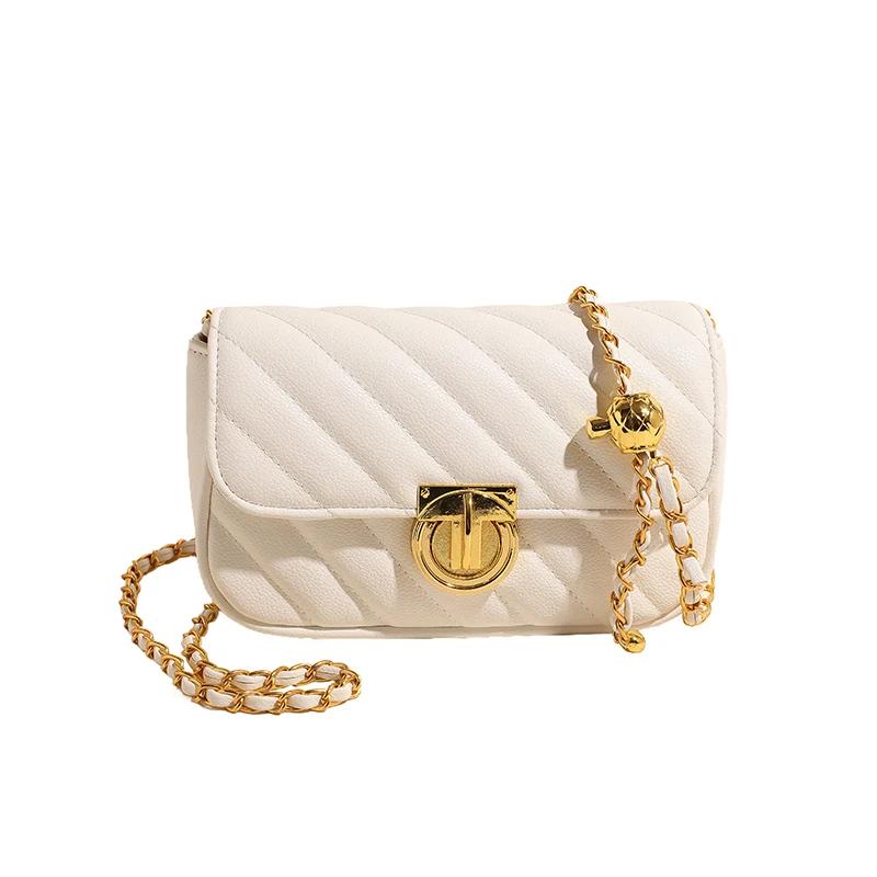 Сумки через плечо из искусственной кожи с цепочкой для женщин — фото 8