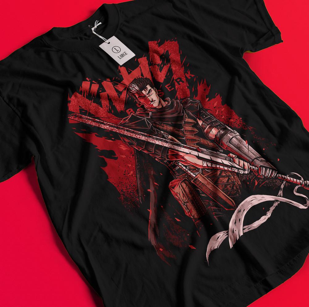 

Berserk T-Shirt, Japanese Anime Tshirt Guts Manga Shirt, Trendy Shirt Anime Tee BB140 XL
