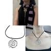 Titanium Steel Spiral Pendant Necklace For Women With Geometric Design And Boho Style Fall Jewelry