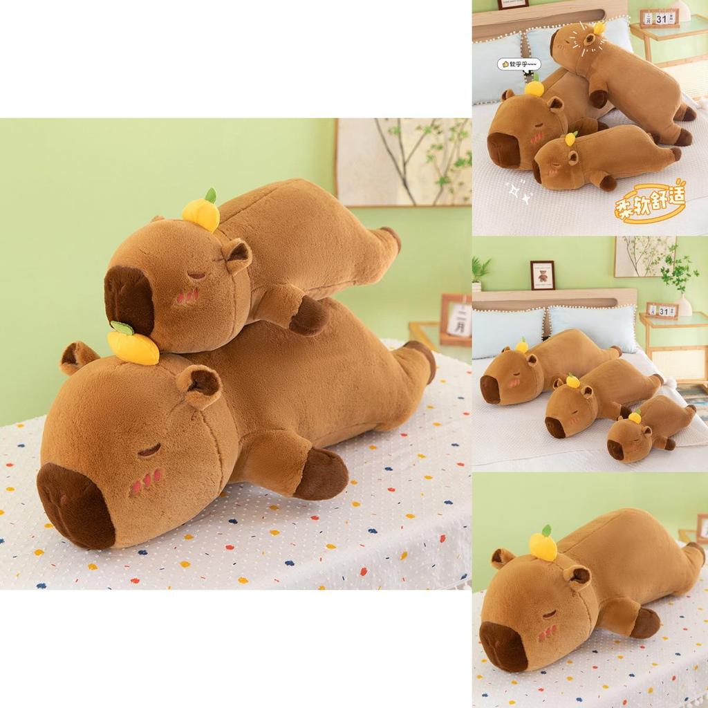 Adorable Water Capybara Plush Pillow Perfect For Cozy Bedtime Snuggles And Decor
