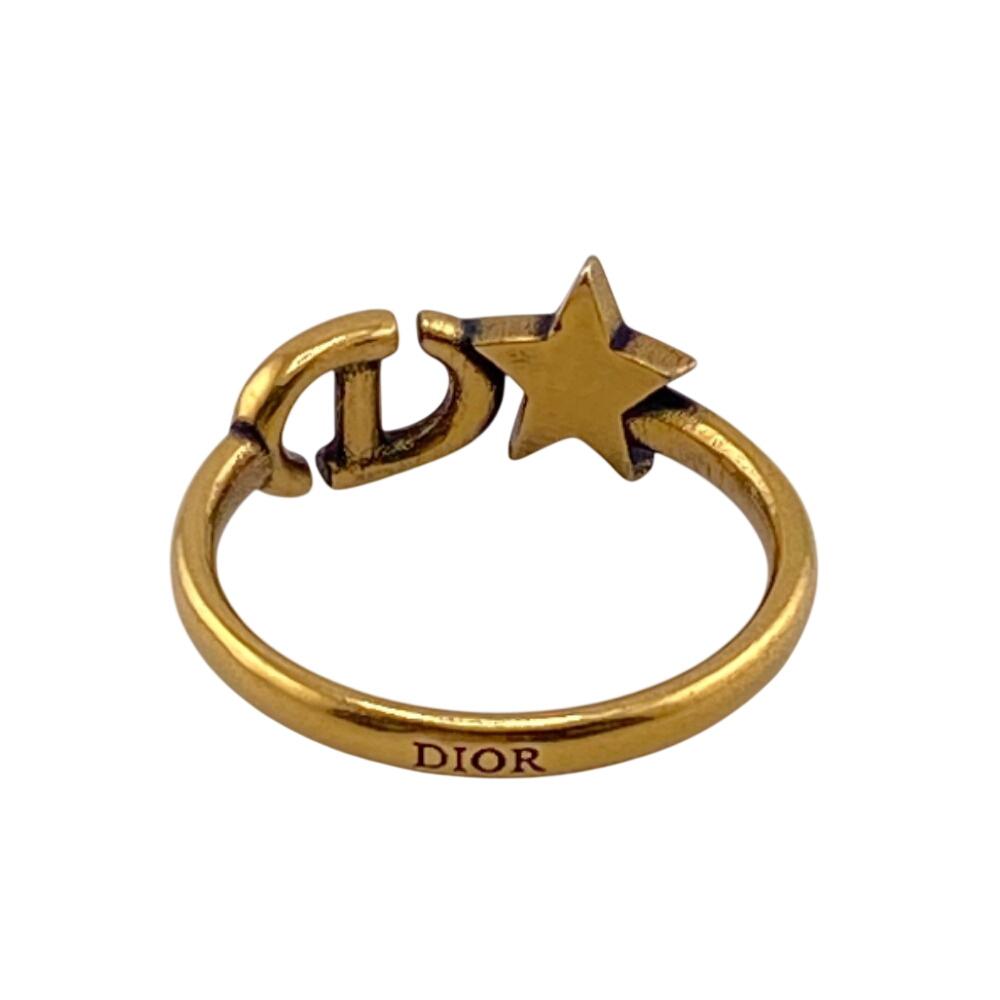 Christian Dior CD logo star Gold Plated Ring gold Gold Plated Women Used