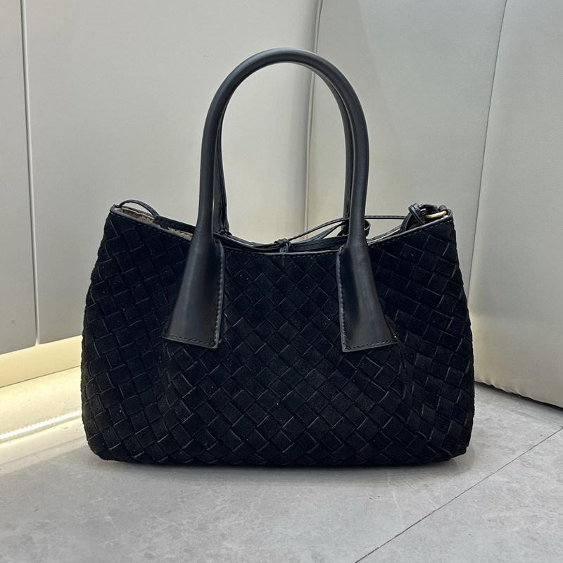 Nowa skórzana zamszowa torba tote ręcznie tkana torba torba pod pachę torba o dużej pojemności damska