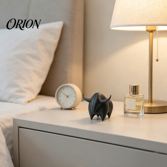 Escultura Decorativa para el Hogar Figura de Toro Impresa en 3D, Mini Estatua de Animal, Figuras Coleccionables Adorno de Escritorio para Estante, Hogar, Oficina, Escritorio