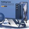 Z Fold7  Hinge Protection Leather Case For For Samsung Galaxy Z Fold7 Fold 7 Fashion Electronic Pen Slot Cover with Glass Film