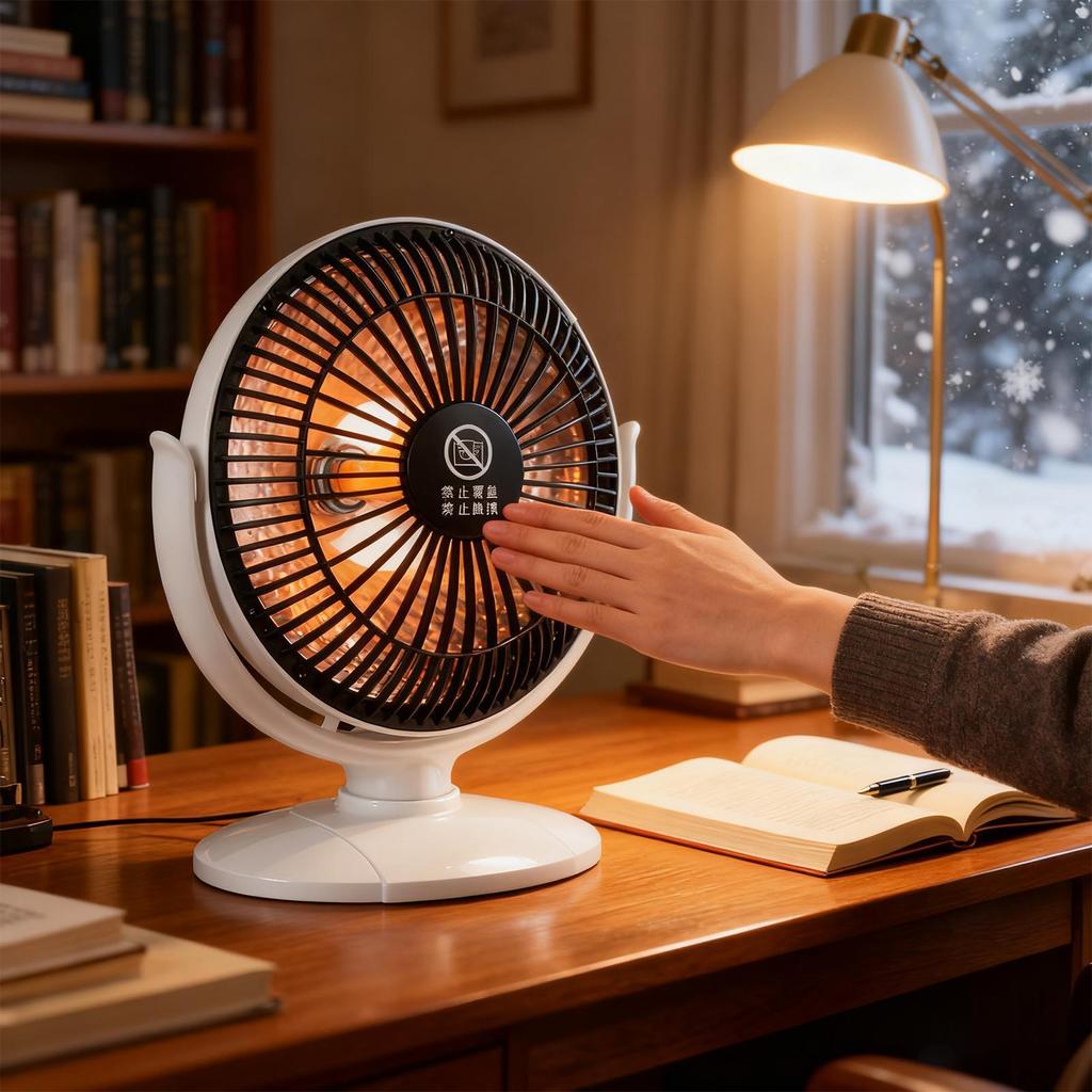 6 Inch Mini Desk Heater 200W Portable Personal Heater Energy Saving Safe Heating Overheat Protection For Office Home, Bedroom