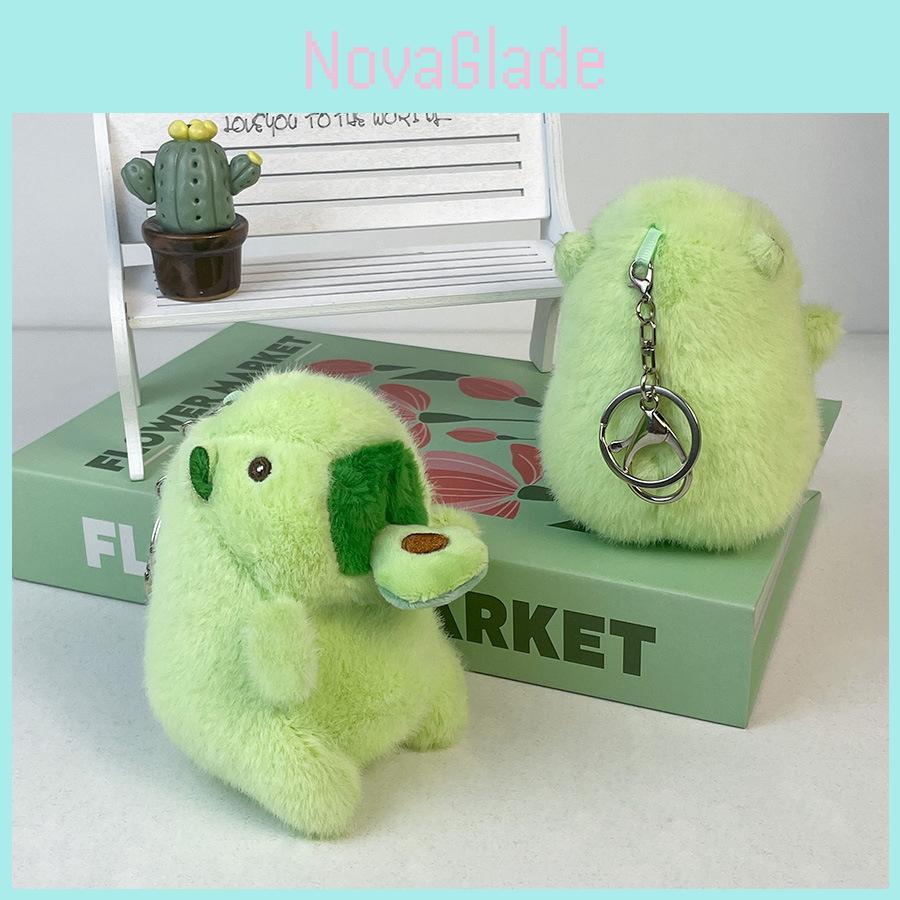 Adorable Avocado Capybara Plush Keychain Soft Short Plush Stuffed Animal Toy