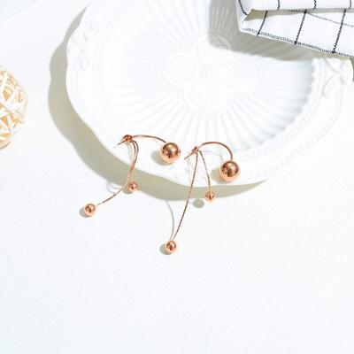 Korean Fashion Long Geometric Circle Earrings For Women  Jewelry Female Earring Gift Party Wedding Rose Gold Drop Earrings