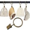 10 Stück Gardinenhaken Aufhängeclips Metallclip Rostfreie Gardinenstangen Halter Aufhänger Geteilte Gardinenringe Schnallen Ösen Tüllen