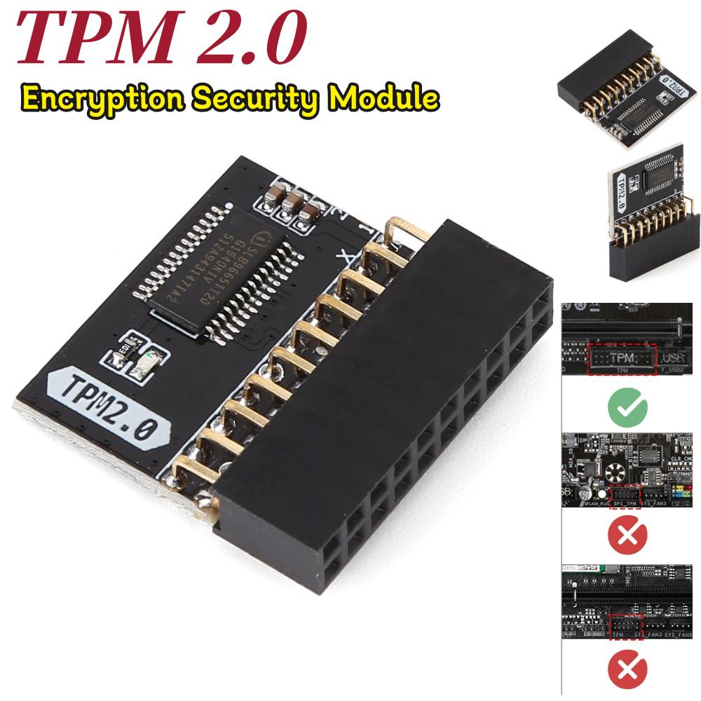 

TPM 2.0 Encryption Security Module 20 Pin Motherboard Card Replacement Part Module Motherboard 4 GB for Gigabyte Platform CHINA