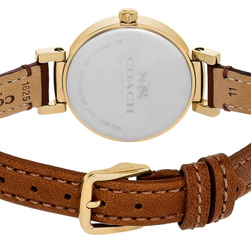 Coach Madison 32mm Women's Watch, Brown, Gold Dial, Stainless Steel, Quartz Movement, 14502650