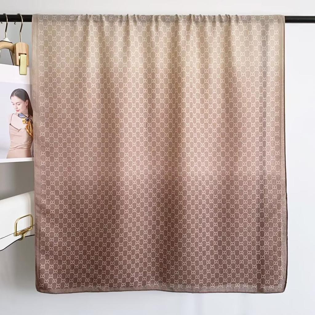 Thin Scarf Versatile Women's Scarf Shawl Imitation Cotton and Linen High-end French Silk Scarf Long Scarf Cross-border Special Supply