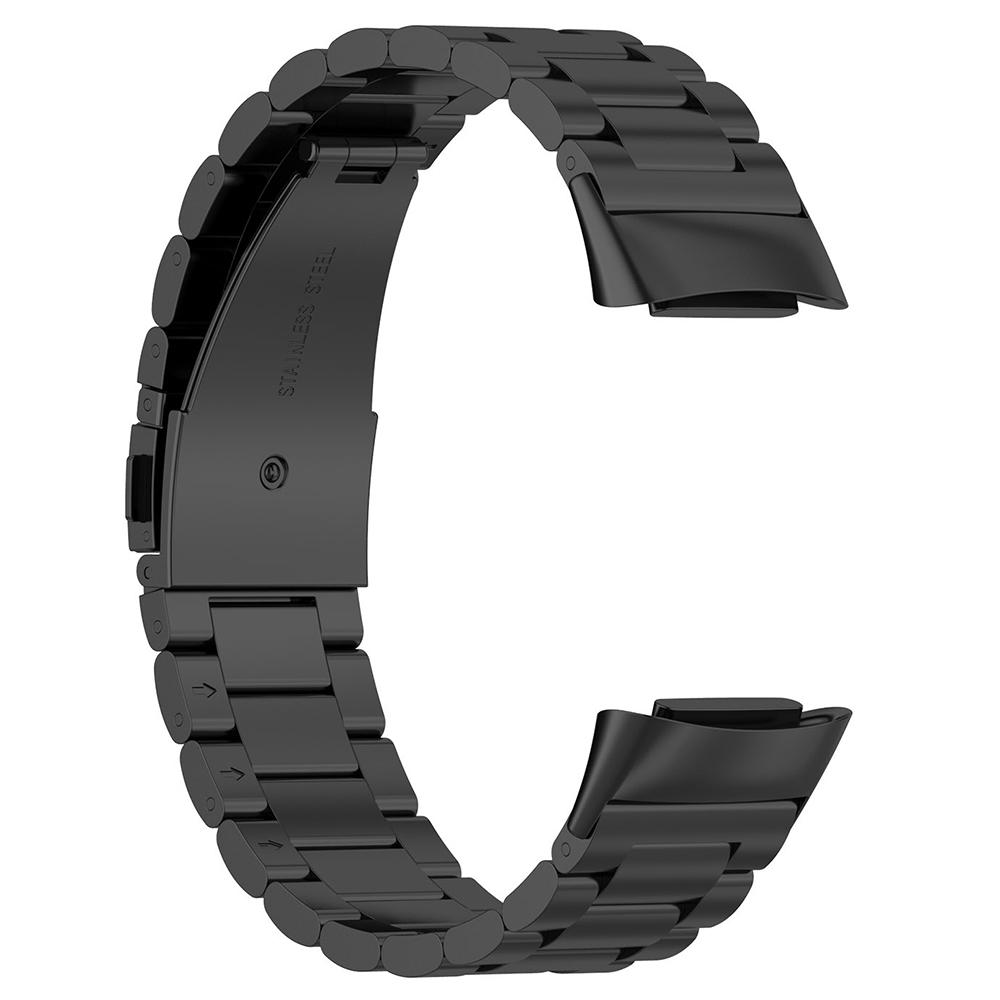 Watch Band for Fitbit Charge 6/5 Titanium Alloy 3-Bead Wrist Strap