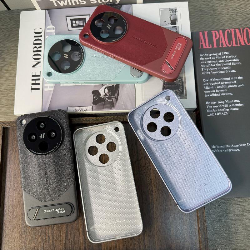 For OPPO Find X8 Ultra Find x8 Pro Case PU Leather Electroplating PC With Bracket Cover Equipped With Camera Protection Shell