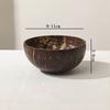 Natural Coconut Bowl Set Wooden Salad Ramen Bowl Coconut Wood Spoon Set Coco Smoothie Kitchen Tableware Coconut Bowl