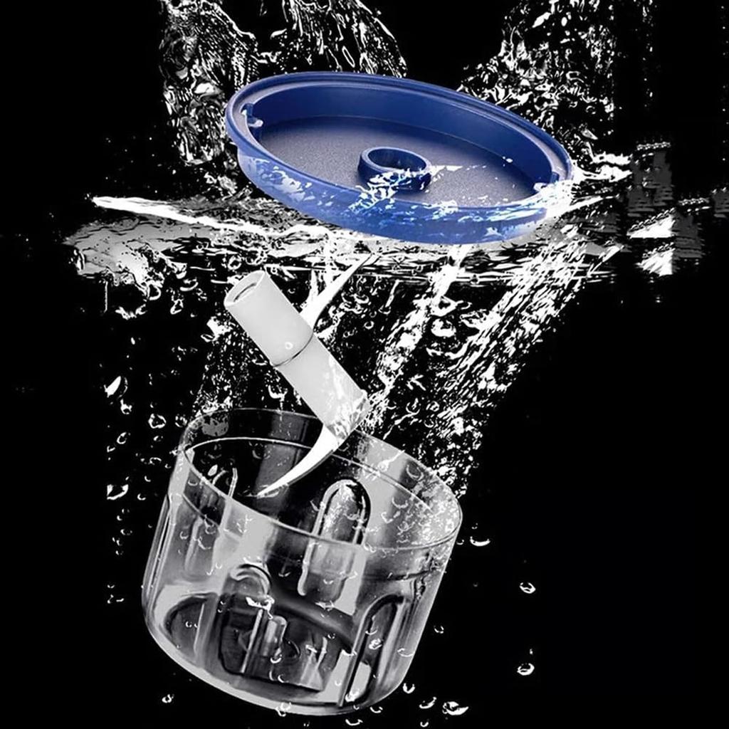 Elektrischer Knoblauchhacker, Tragbarer Hacker, 300 ml Knoblauch, Kabelloser Lebensmittel-, 304 Edelstahl ,