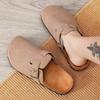 Fashion Men's Casual Baotou Sandals Flannel Flat Bottomed Plus Size New Fashion Indoor Set Wearing Outdoor Walking Women's Slippers