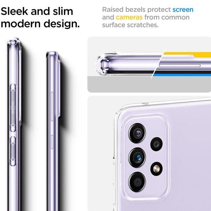 Coque de protection - VCOMP® - Samsung Galaxy A52 - UltraSlim - Transparent - 2x Verre Trempé