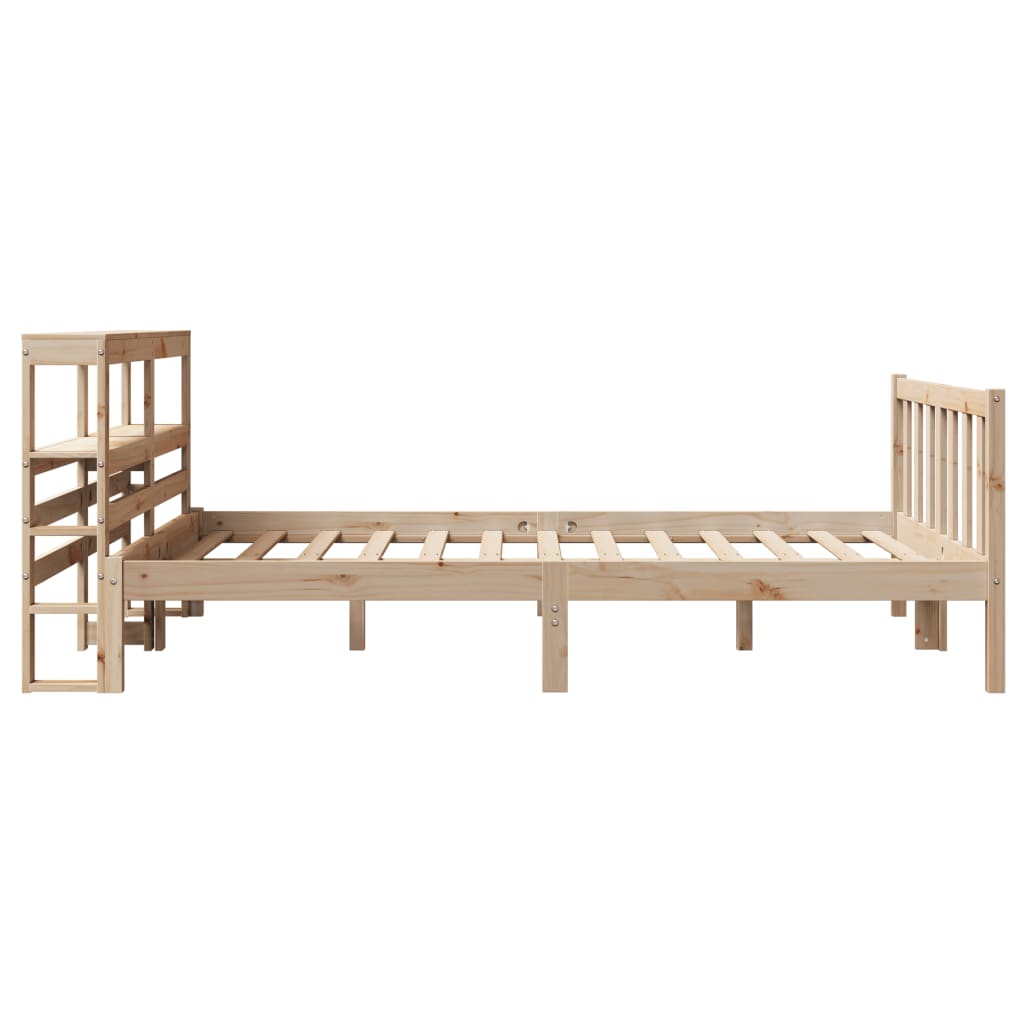 Vidaxl Bed Frame Without Mattress, 140X200 Cm, Solid Pine Wood